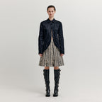 EENK EENK XOVEL Pintucked Skirt - Black/Beige