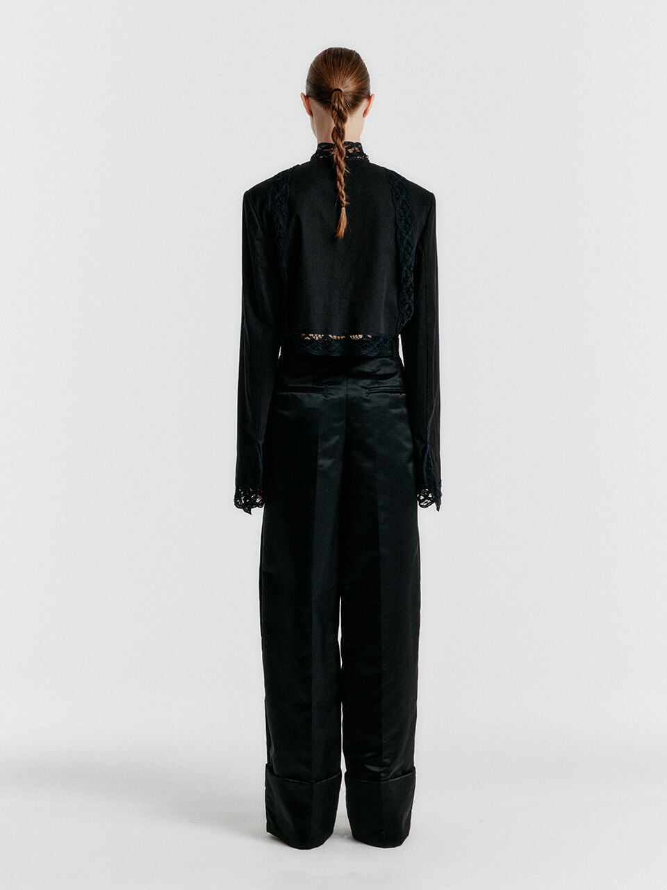 EENK [Kim Na-young wearing] YOHO Turn-up Pants - Black