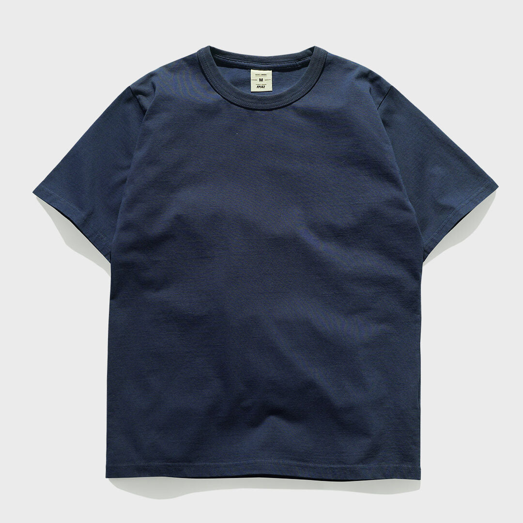 FP142 Rugged barrel washing short sleeve t-shirt navy KJST1528