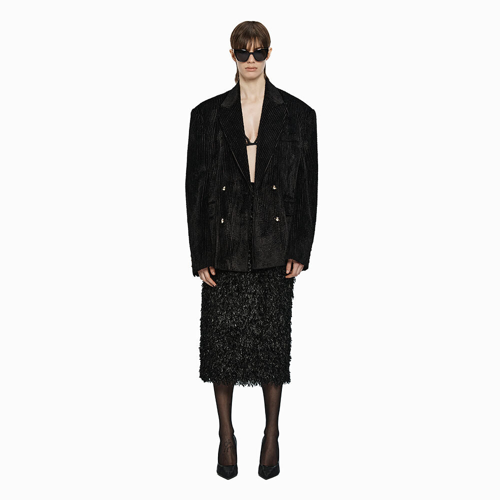YCH COURDUROY OVERSIZE JACKET BLACK (W24JK2013BK)