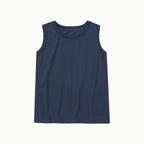 CHIQUITA 8th_Cotton basic sleeveless t-shirt navy 242606SNV (domestic production)