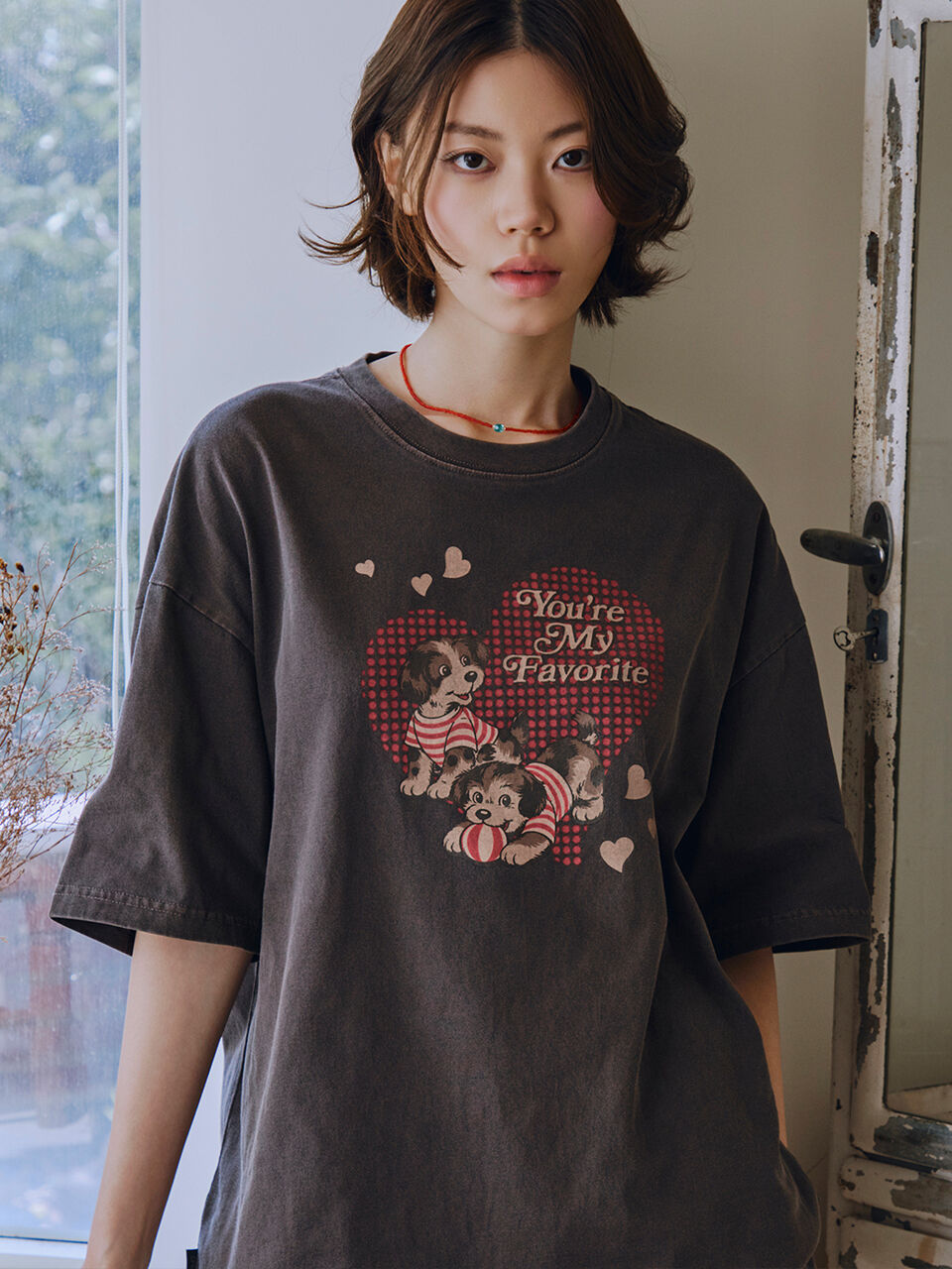 CPGN My Puppy Pigment Short Sleeve T-Shirt Brown