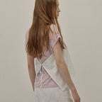 BEMUSE MANSION Scallop lace halterneck top - White