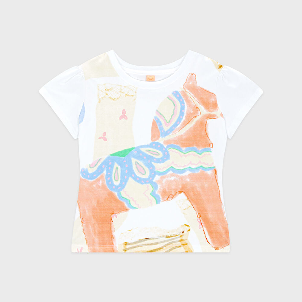 SINOON Big Pony Toy Puff T-Shirt (White)