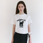 rolarola MAISON ROLA CAT FRIENDS T-SHIRT WHITE