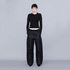 YCH QUILTED TROUSERS BLACK (W23PT402BK)