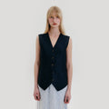 EENK Buttoned Vest - Navy
