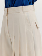EENK EENK XLEAT Pleated Wide Pants - Ivory
