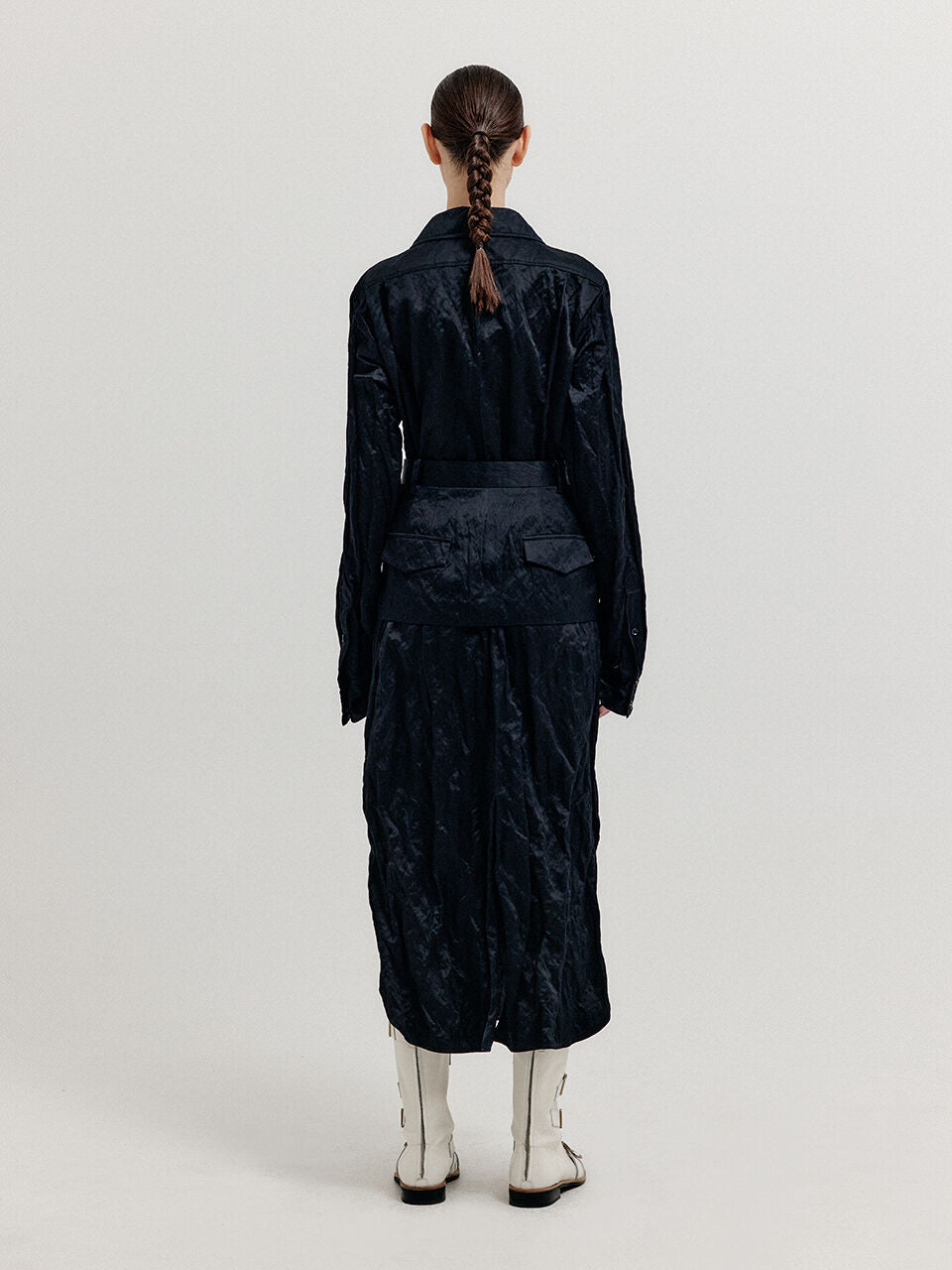 EENK EENK Dress with Separable Collar and Skirt Belt - Black