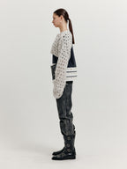 EENK EENK XEKO Open Back Crop Knit Top - Grey