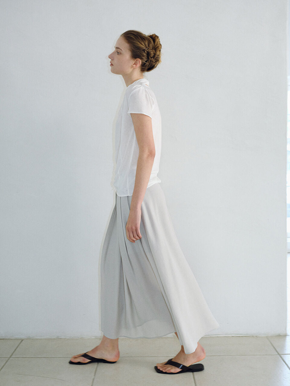 OVBEIGE SHEER TIE NECK T-SHIRTS_IVORY_OF2C2XTS02IVY