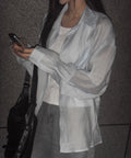 CHICKS Overfit see-through long sleeve shirt Sora