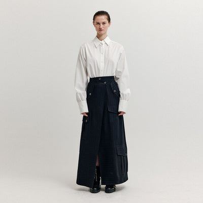 EENK XEBBY Maxi Wrap Skirt - Black