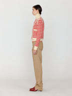 EENK EENK VITA Gingham Check Knit Vest - Red/Ivory