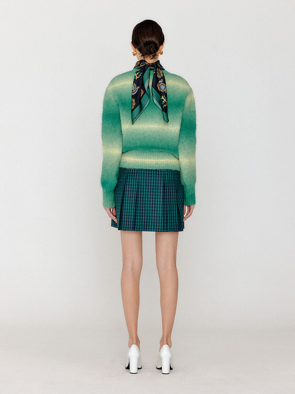 EENK EENK VASSIA Gradation Striped Knit Cardigan - Green
