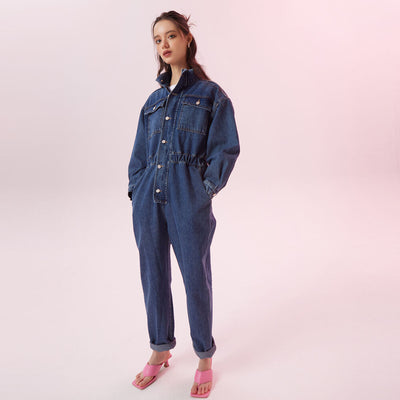 DENIM JUMPSUIT INDIGO BLUE