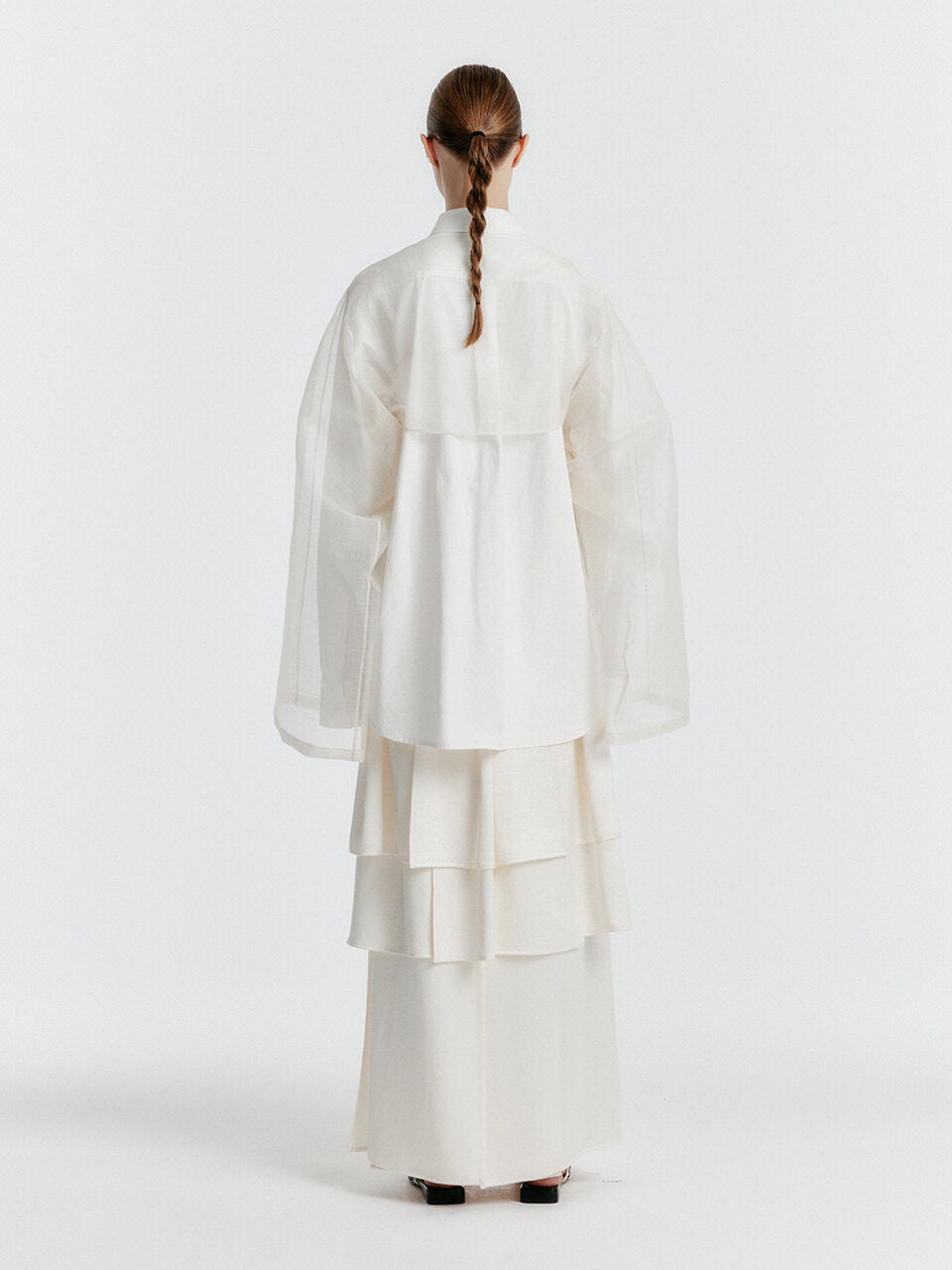 EENK YET Triple Layered Long Skirt - Ivory