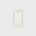 YCH METALIC SLEEVELESS TOP IVORY (F24TO9081IV)