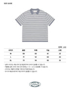 AMFEAST 70s Multi Stripe Cotton Knit Polo Shirts Navy
