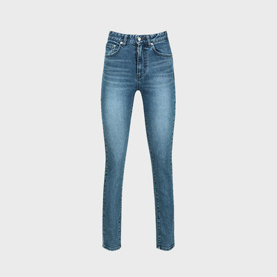HIGH-WAIST SKINNY JEANS BLUE (F23DB703BL)