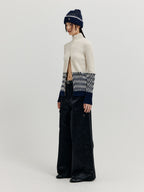 EENK EENK XCOO Cable Knit Zip Cardigan - Cream