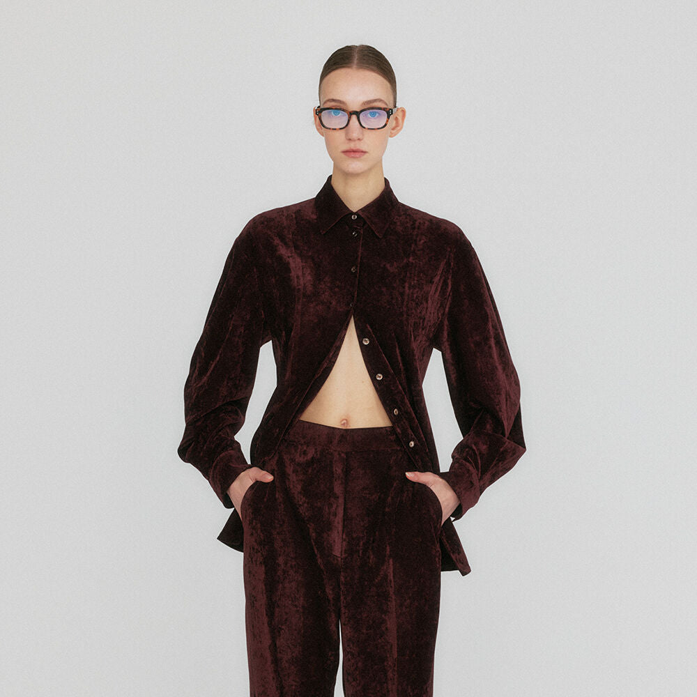 EENK ZEMINE Balloon Shirt - Burgundy