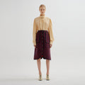 EENK EENK TWELVE Check Paneled Skirt - Red Multi