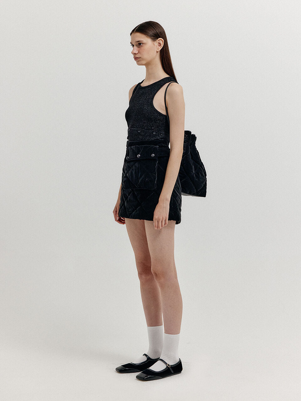 EENK EENK XEP Separable Sleeveless Jersey Top - Black