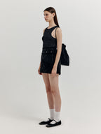 EENK EENK XEP Separable Sleeveless Jersey Top - Black