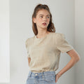YUPPE LINEN SHIRRING SHIRT_BEIGE