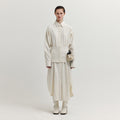 EENK XYO Shirt Dress with Separable Collar and Skirt Belt - Ivory