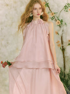 sincethen Peach pink halterneck blouse