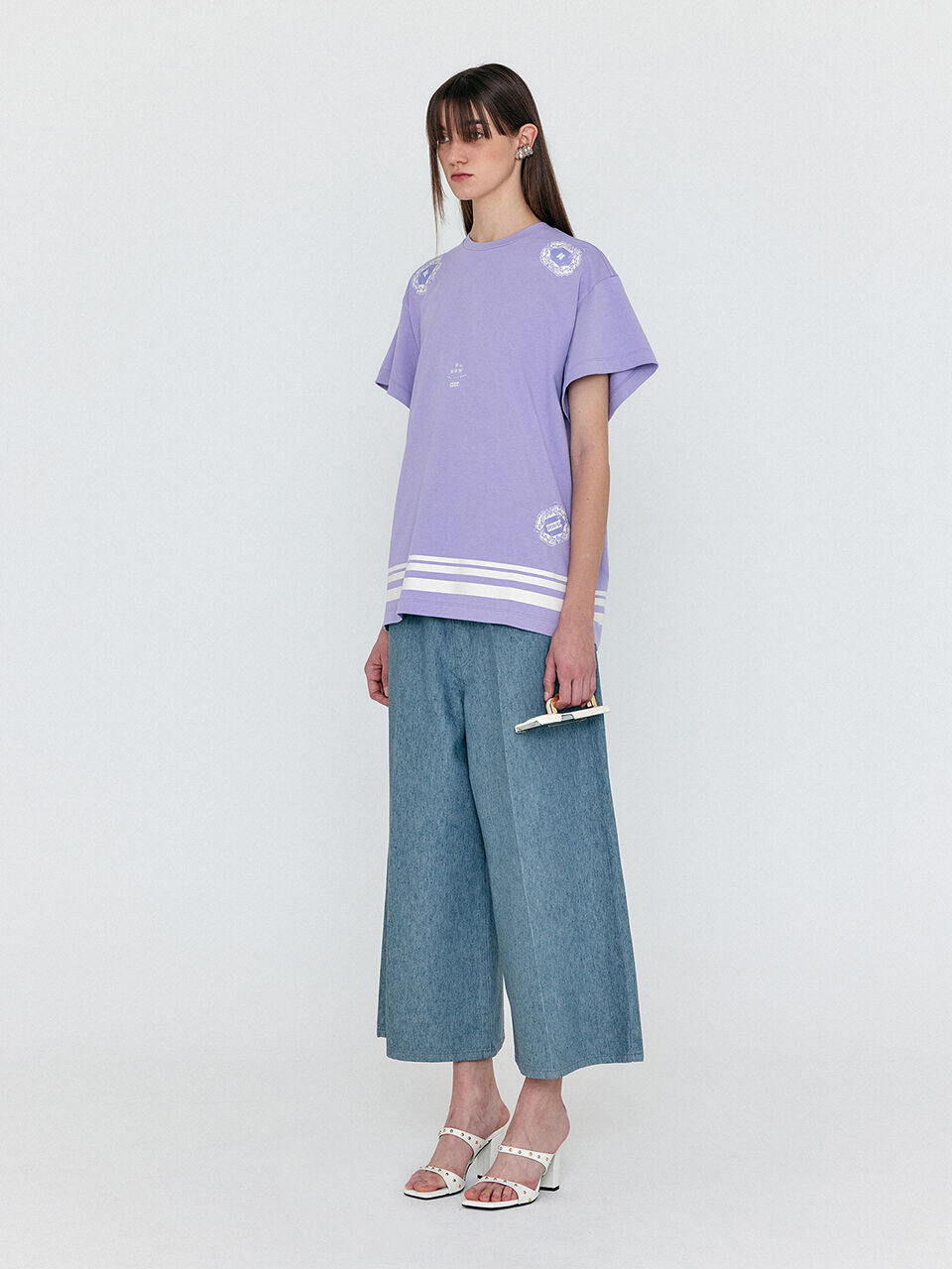 EENK EENK WACKY Oversized Graphic T-Shirt - Lavender