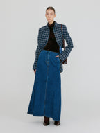 EENK ZOAN Straight Denim Skirt - Blue