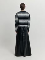 EENK EENK XARA Gradation Striped Knit Pullover - Black/White
