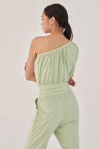 OZEZ OZEZ Jumpsuit Stitched Smoking - Pastel Green