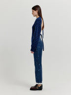 EENK EENK XAVE Open Back Knit Pullover - Navy