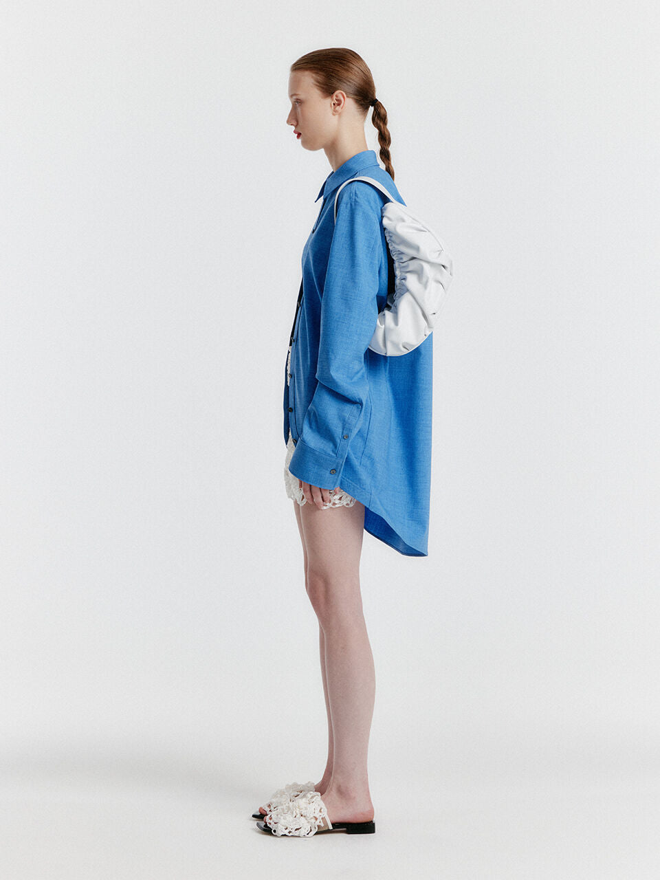 EENK YERINA Rounded Hemline Shirt - Blue