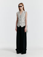 EENK YIVAS Tailored Waistcoat - White