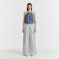 EENK YOKI Tucked Stripe Pants - Ivory