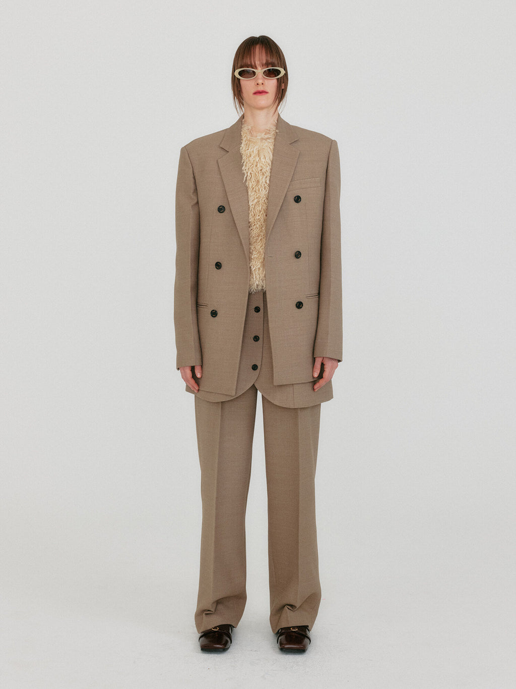 EENK ZELL Single-Breasted Blazer - Beige