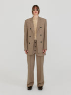 EENK ZELL Single-Breasted Blazer - Beige