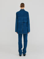 EENK ZUY Denim Utility Jacket - Blue