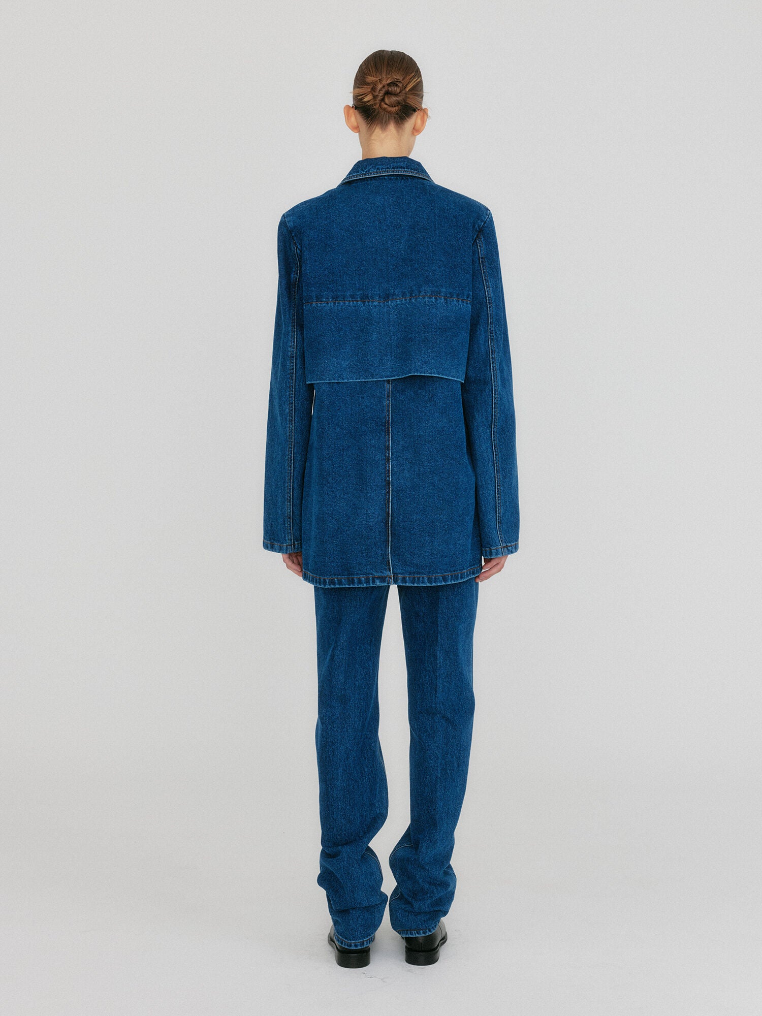 EENK ZUY Denim Utility Jacket - Blue