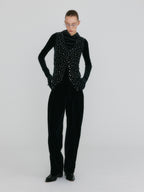 EENK ZOVAN Tapered Pocket Pants - Black Velvet