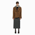 YCH DOUBLE-BREASTED CASHMERE JACKET BROWN (W24OT0061BR)