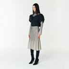 YCH RIBBED-KNIT SKIRT CREAM (F23KB805CR)