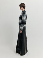 EENK EENK XARA Gradation Striped Knit Pullover - Black/White