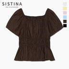 SISTINA Square neck smoking blouse_AWWBLQ21020