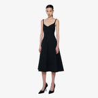 YCH CORSET MIDI DRESS NAVY (F24DJ6011NV)